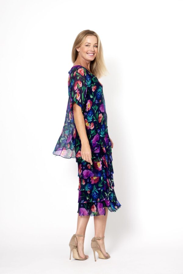 Silk Dress Frayed Layer dress Floral Dresses La Strada   