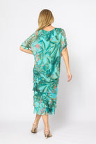 Aqua Garden Print Pant Bottoms La Strada
