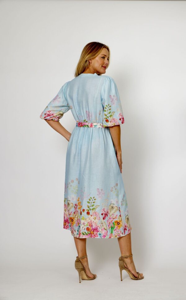 Celeste Linen Dress Blue Dresses La Strada   