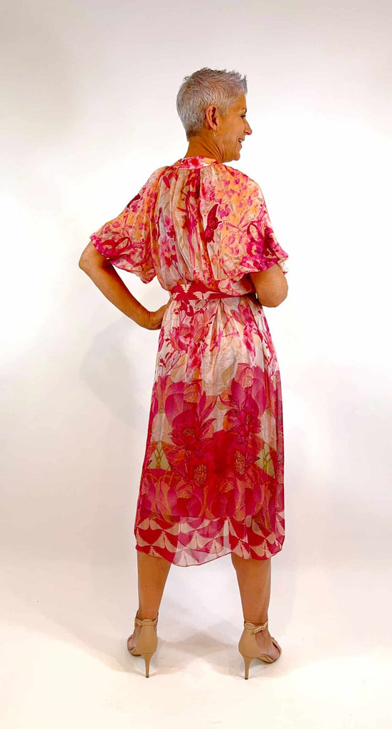 Silk Dress Mandarin Pink Dresses La Strada   