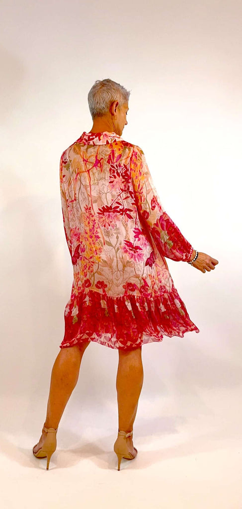 Silk Shirt Dress Pink Dresses La Strada   