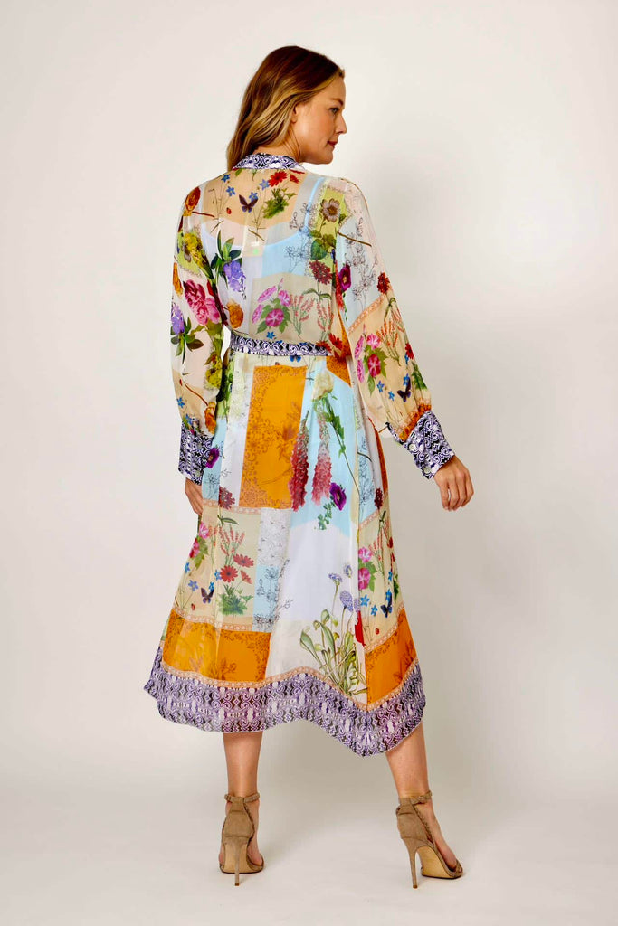 Silk Shirt Dress Patchwork Dresses La Strada   