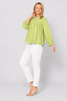 Linen Pant White Bottoms La Strada