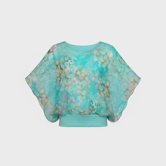 Band Bat Wing Top Tiffany Floral Tops La Strada