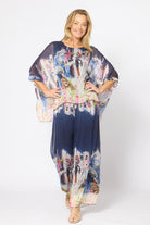 Kaftan Top Navy Castle Print Tops La Strada