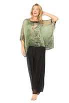 Kaftan Top Khaki Print Tops La Strada S(8-10)