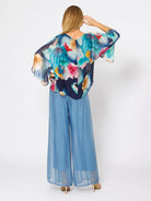 Viscose Pants Blue Jeans Bottoms La Strada