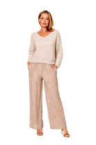 La Strada Crinkle Pants Beige Bottoms La Strada S(8-10)