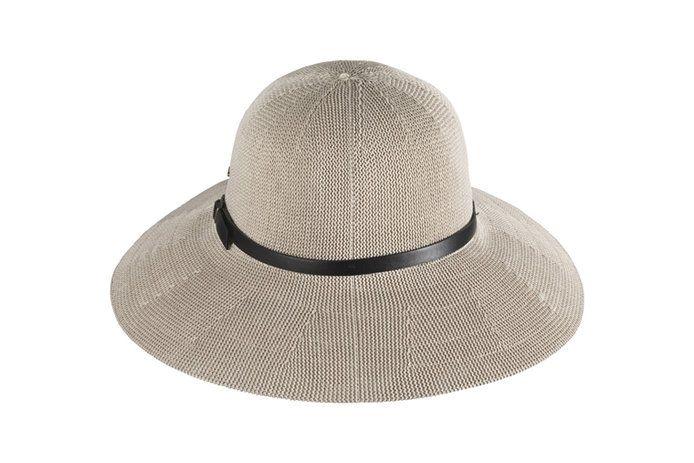 Ladies Wide Brim Hat Leslie Taupe Hats & Millinery Kooringal   