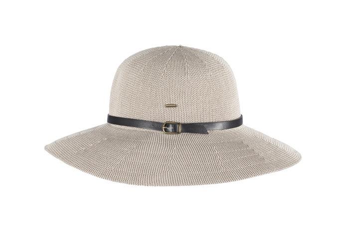 Ladies Wide Brim Hat Leslie Taupe Hats & Millinery Kooringal   