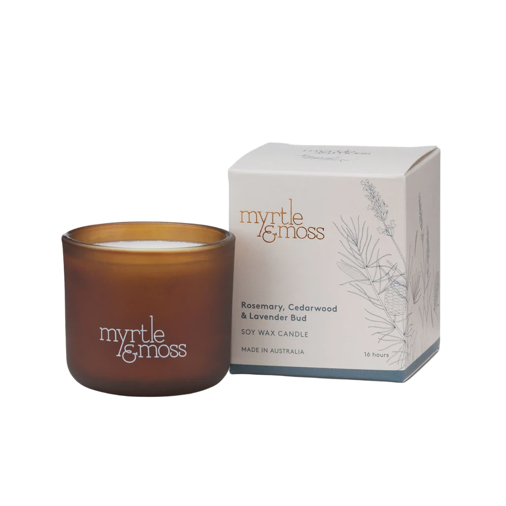 Soy Wax Candle Mini Lavender Bud, Rosemary And Cedarwood Gifts and Accessories Myrtle & Moss