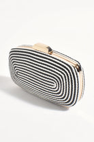 Leela Rope Detail Structured Clutch Black/White - Global Free Style