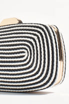 Leela Rope Detail Structured Clutch Black/White - Global Free Style