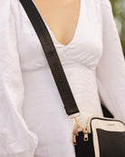 Logo Bag Strap Black Bags and Purses Louenhide