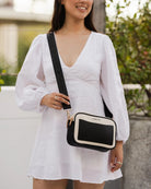 Logo Bag Strap Black Bags and Purses Louenhide