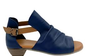 Lois Leather Shoe Navy Tan Shoes Rilassare   