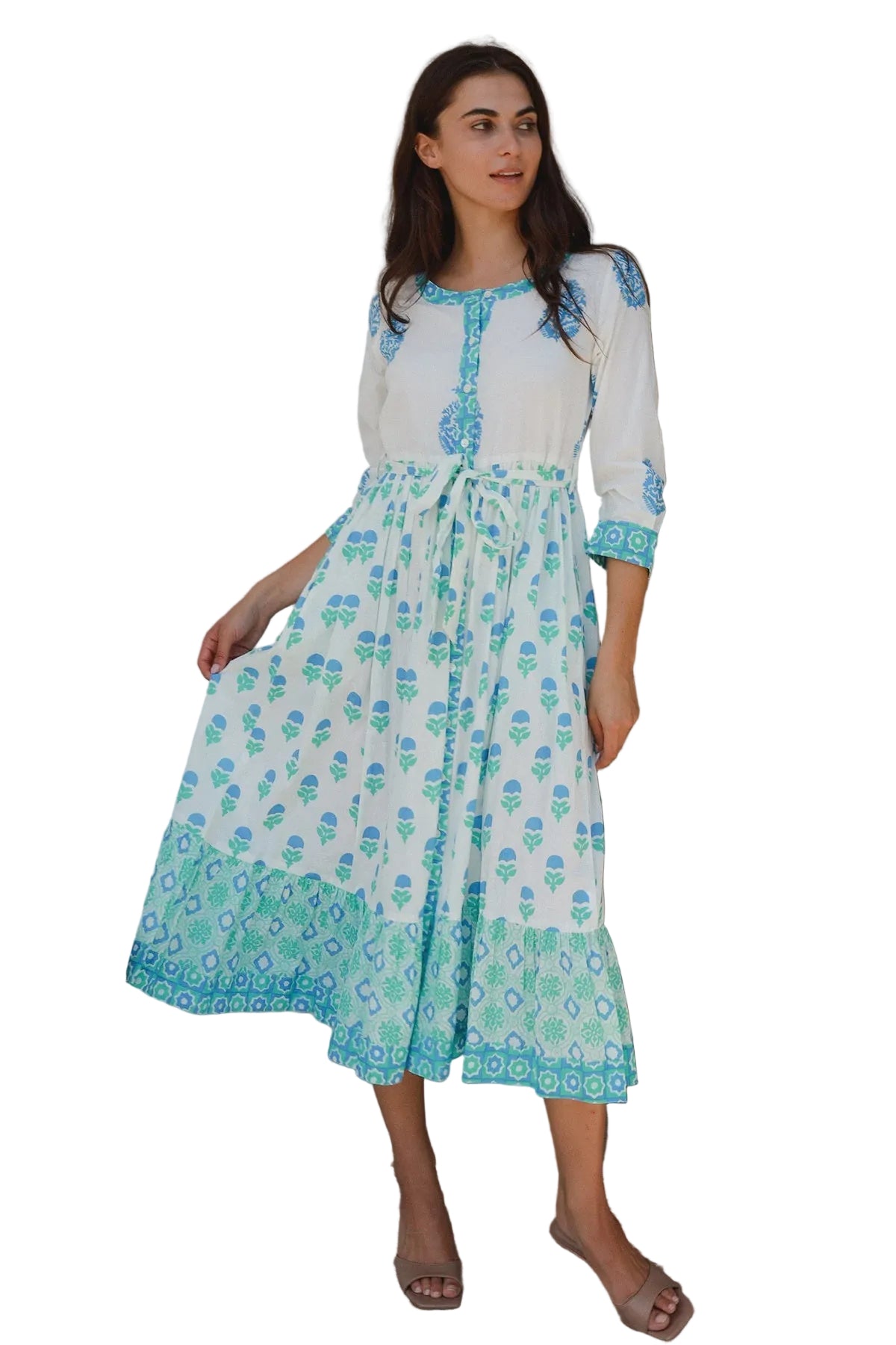 Lokrum Dress Blue Mix Dresses Peacock Feather 8