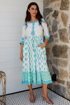 Lokrum Dress Blue Mix Dresses Peacock Feather