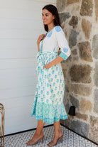 Lokrum Dress Blue Mix Dresses Peacock Feather