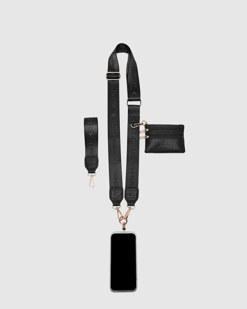 Louenhide Mia Phone Converter Strap Black Bags and Purses Louenhide