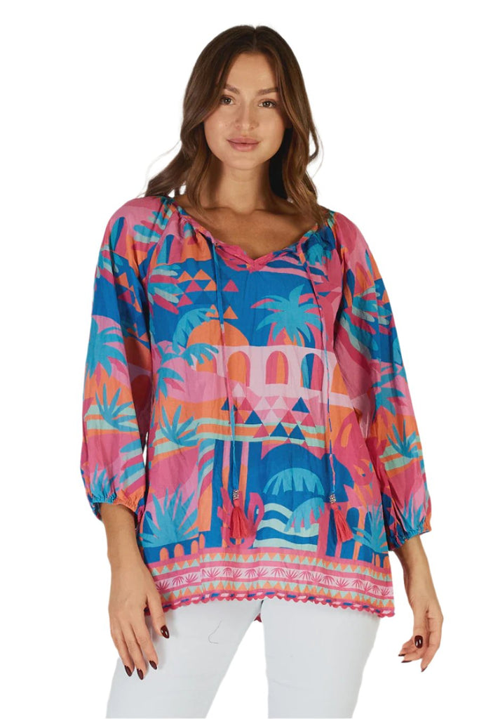 Rowanna Top Print Tops Lula Life S(8)  