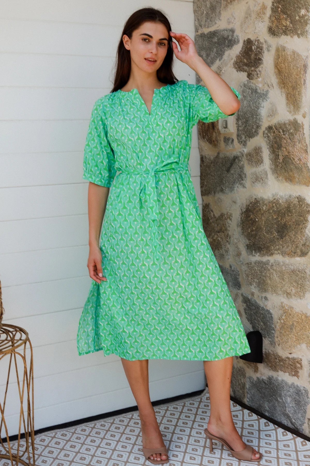 Pitcher Dress Doozy Green Dresses Peacock Feather