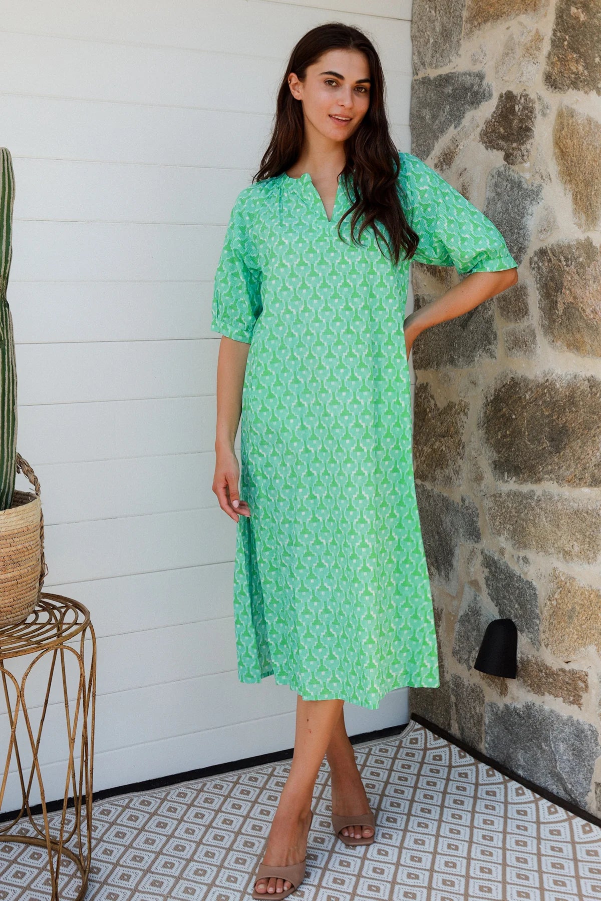 Pitcher Dress Doozy Green Dresses Peacock Feather