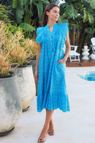 Marcia Dress Doozy Blue Dresses Peacock Feather