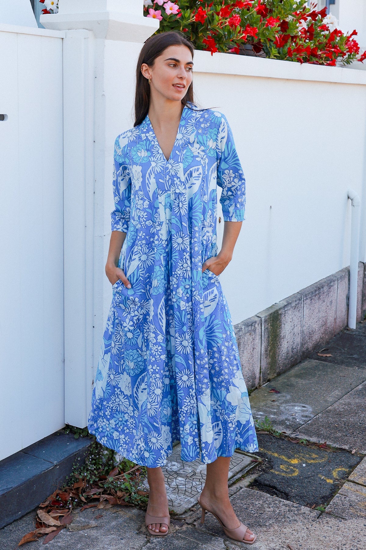 Alexa Dress Roary Blue Dresses Peacock Feather