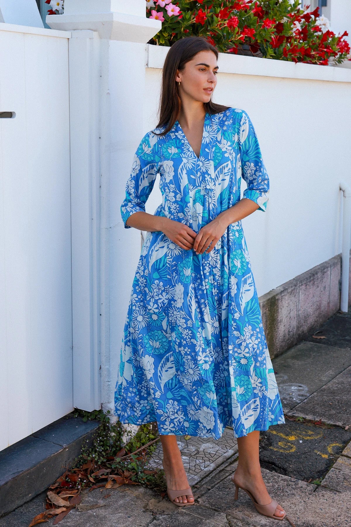 Alexa Dress Roary Blue Dresses Peacock Feather