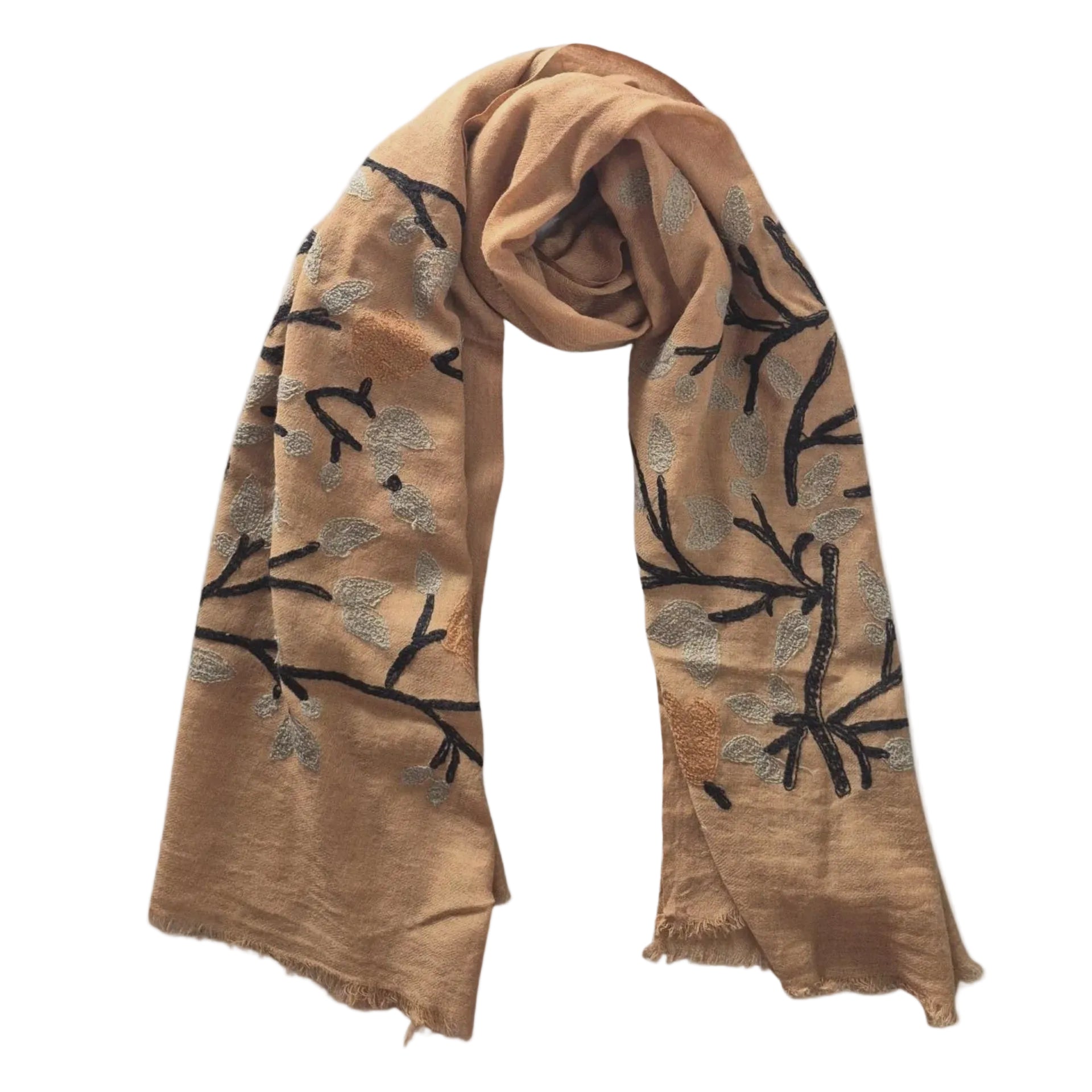 Pure Wool Scarf-Mustard MW23127 Scarves and Sarongs Zoda