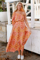 Luisa-Yellow One Shoulder Maxi Dress Dresses DreamCatcher