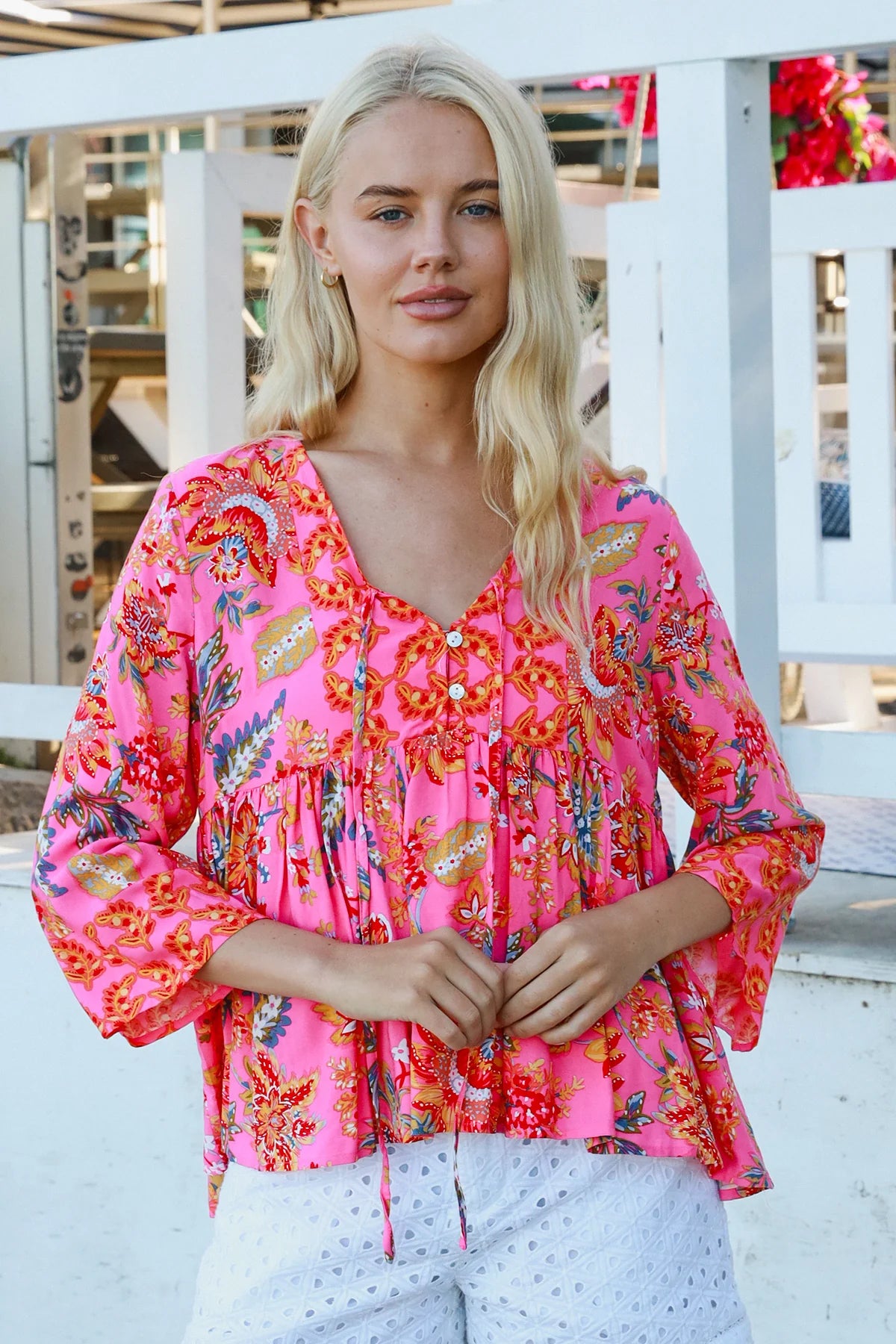Beverly V-Neck Top Tops DreamCatcher