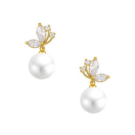 Pearl Drop Crystal Earrings Earrings Sun Accessories