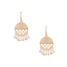 Ball Fringe Cutout Disc Earrings Earrings Sun Accessories
