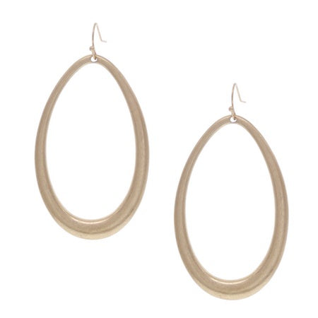 Oval Hoop Drop Earrings Earrings Sun Accessories