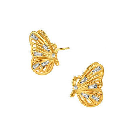 Crystal Butterfly Earrings Earrings Sun Accessories
