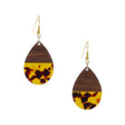 Resin Wood TDrop Earrings Earrings Sun Accessories