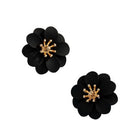 Flower Stud Earrings Black Earrings Sun Accessories