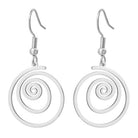 Swirl Disc Drop Earrings Silver Earrings Sun Accessories