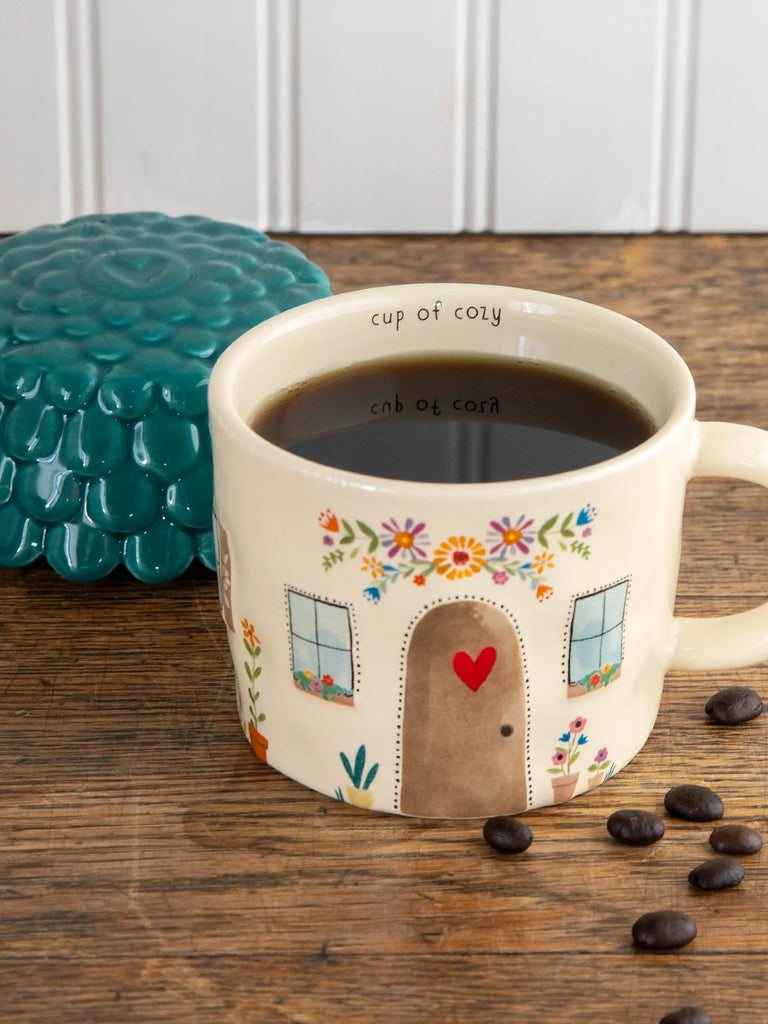 Cozy Cottage Mug with Lid Gifts and Accessories Natural Life   