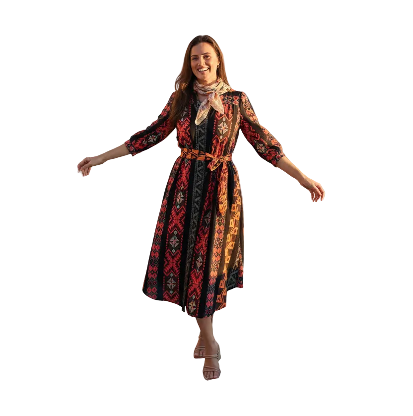 Long Shirt Dress Jacquard Dresses Joops and Gypsy S(8)