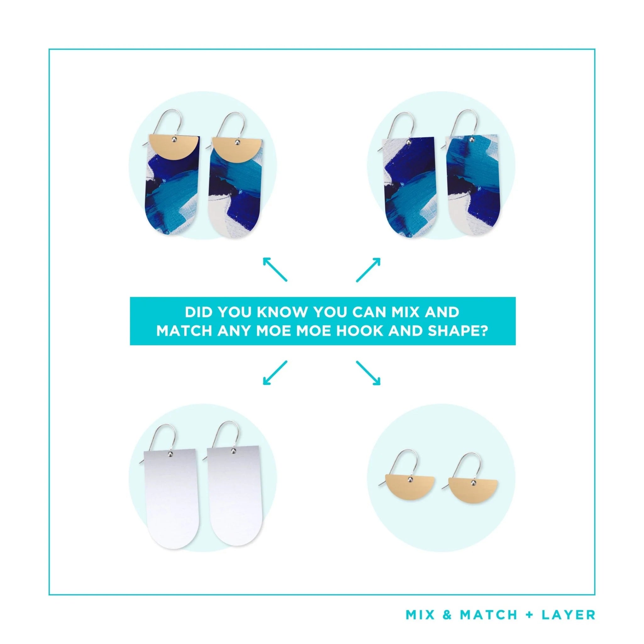 Maggi McDonald Enid Layered Tab Drop Earrings Earrings Moe Moe