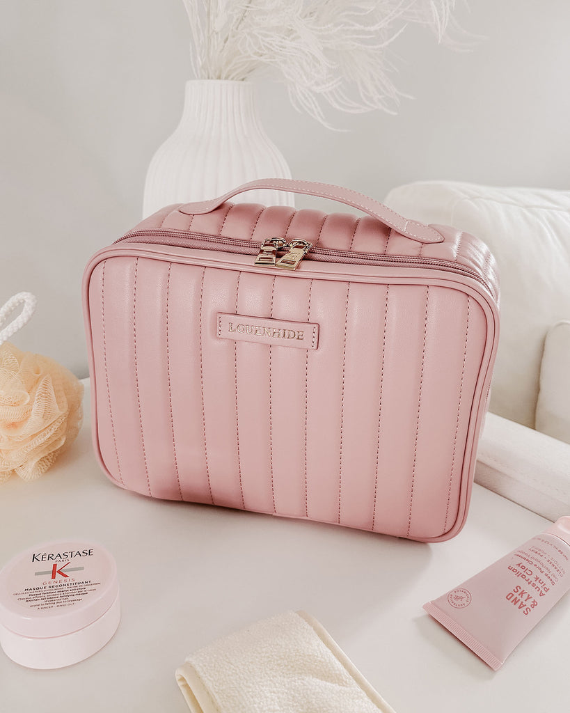 Maggie Cosmetic Case Pale Pink Bags and Purses Louenhide   