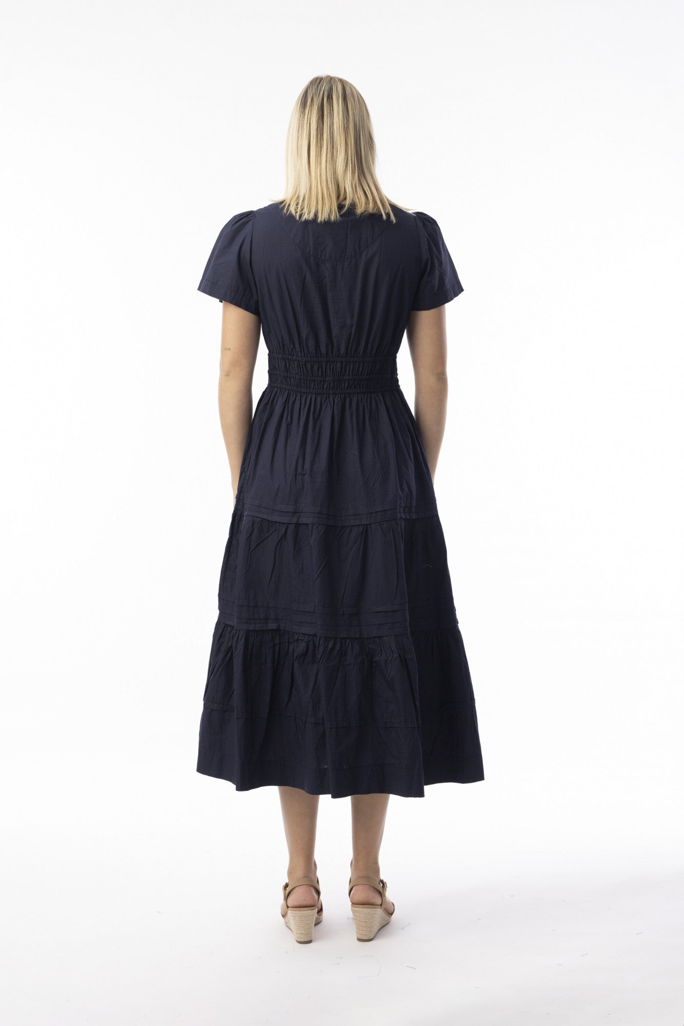 Poplin Essentials Dress Maxi Ruched Dresses Orientique