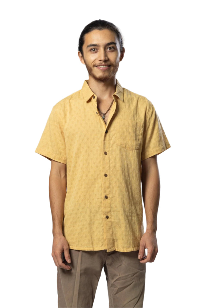 Panama Weave Mimosa Mens Shirt Mens Tops Skumi S