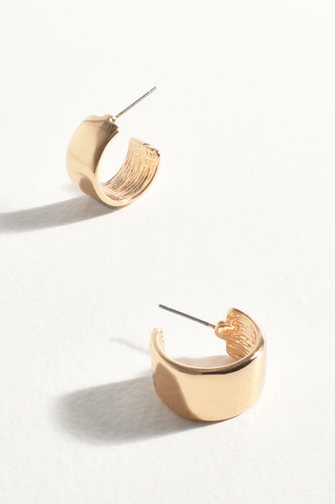 Mini Metal Everyday Hoops Gold Earrings Adorne