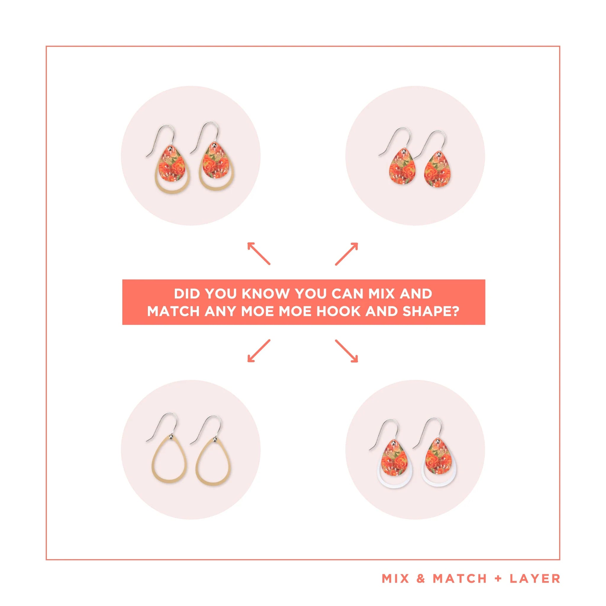 Blossom Ellis Rowan Layered Iconic Outline Hoop Earring Earrings Moe Moe