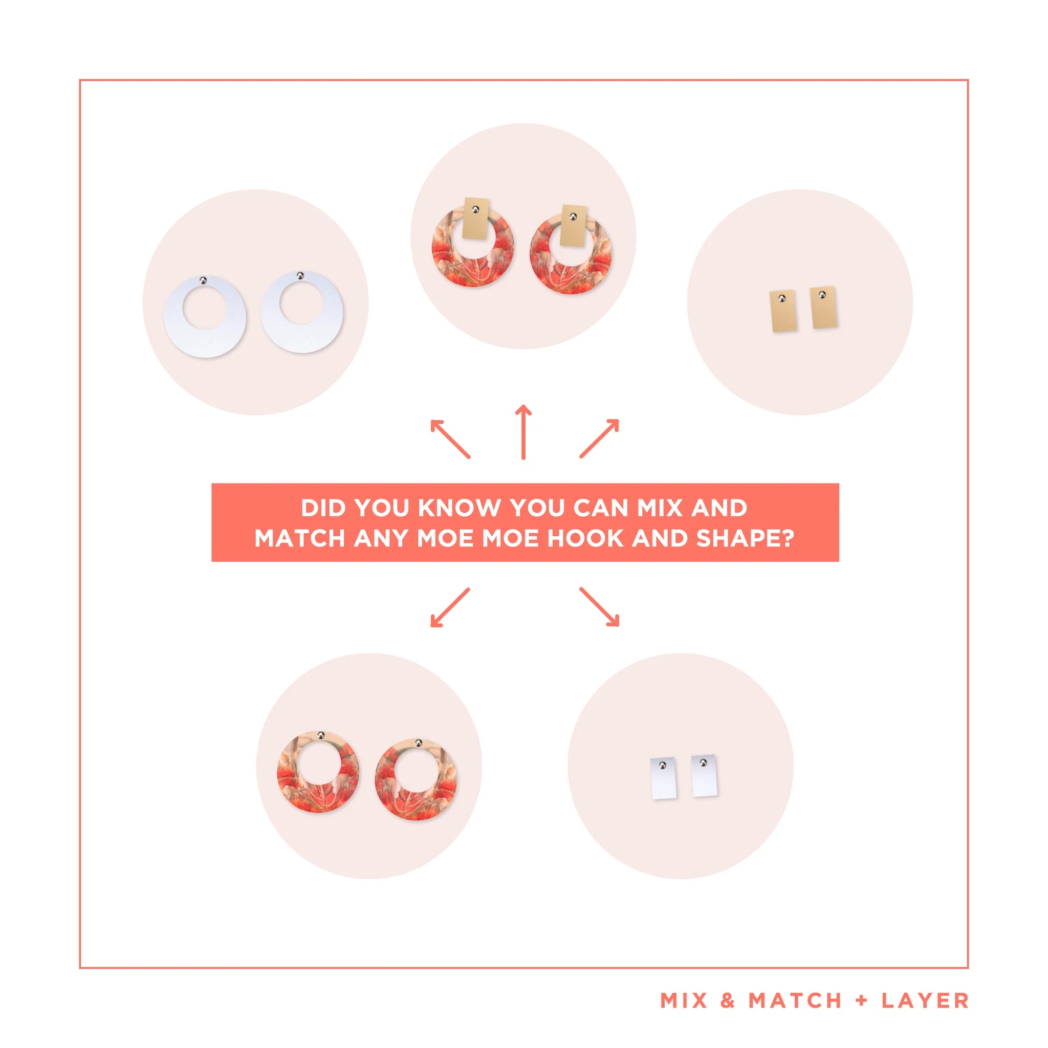 Blossom Ellis Rowan Layered Small Retro Stud Earring Earrings Moe Moe