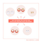 Blossom Ellis Rowan Layered Small Retro Stud Earring Earrings Moe Moe